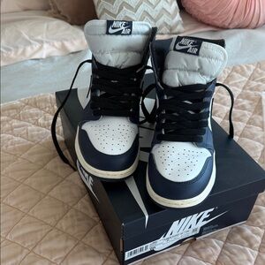 Jordan Kids' Navy and White High-Top Sneakers